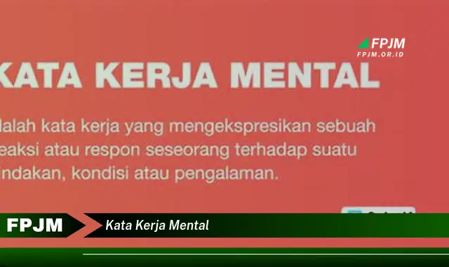 kata kerja mental