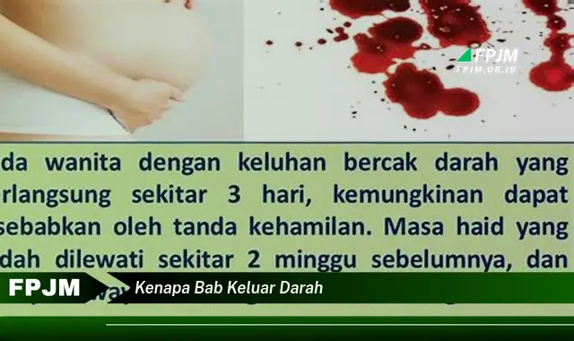 kenapa bab keluar darah