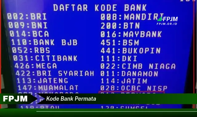 kode bank permata