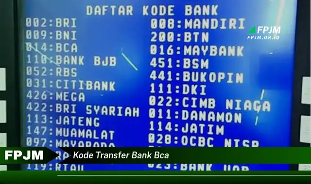 kode transfer bank bca