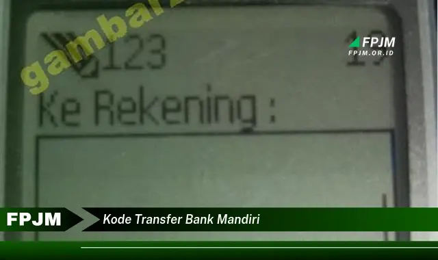 kode transfer bank mandiri