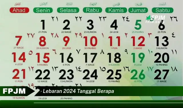 lebaran 2024 tanggal berapa