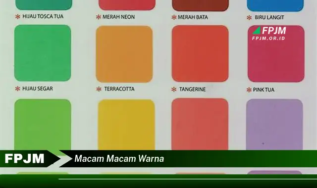 macam macam warna