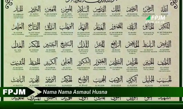 nama nama asmaul husna