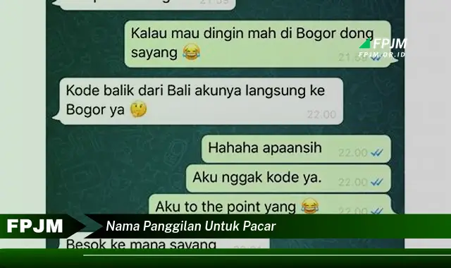 nama panggilan untuk pacar