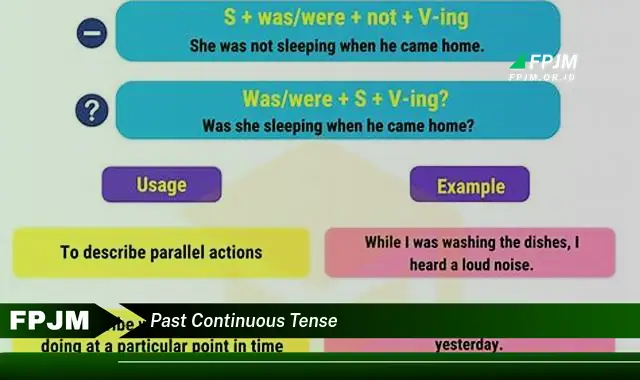 past continuous tense