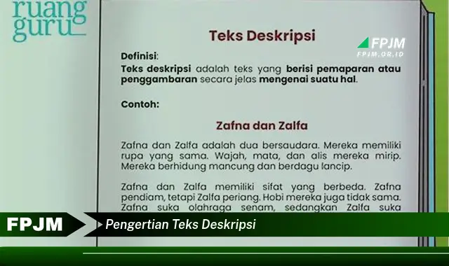 pengertian teks deskripsi