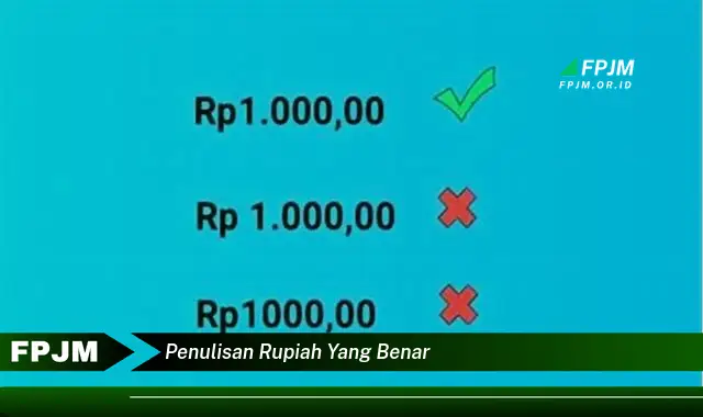 penulisan rupiah yang benar