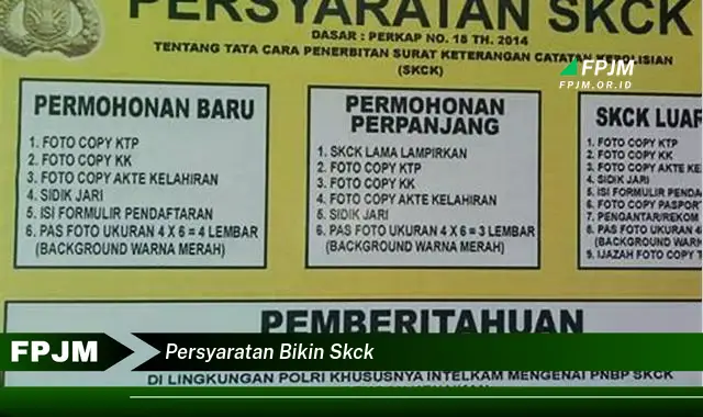 persyaratan bikin skck