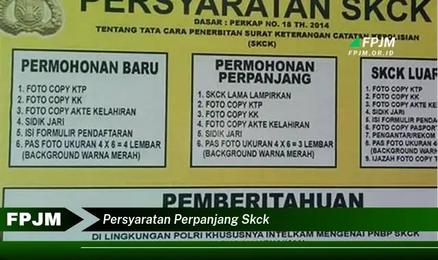 persyaratan perpanjang skck