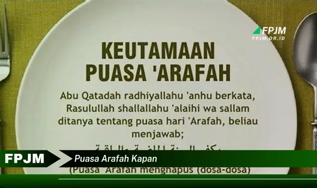 puasa arafah kapan