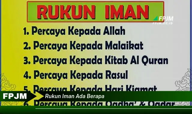 rukun iman ada berapa
