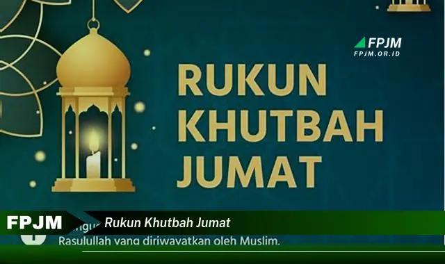 rukun khutbah jumat