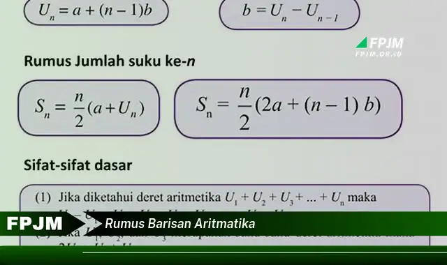 rumus barisan aritmatika