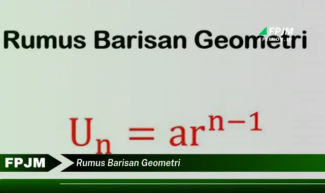 rumus barisan geometri