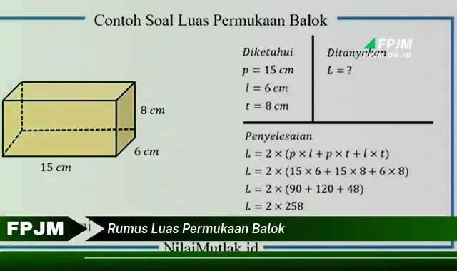 rumus luas permukaan balok