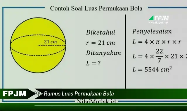 rumus luas permukaan bola