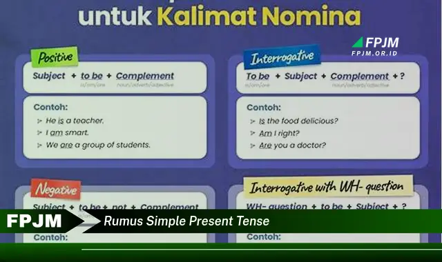 rumus simple present tense