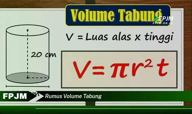 rumus volume tabung