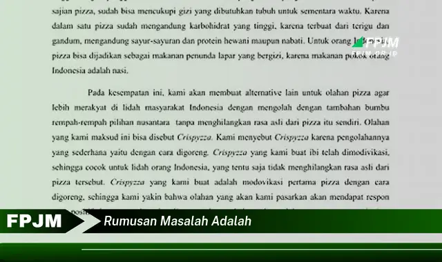 rumusan masalah adalah
