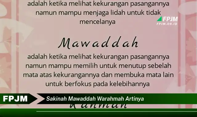 sakinah mawaddah warahmah artinya