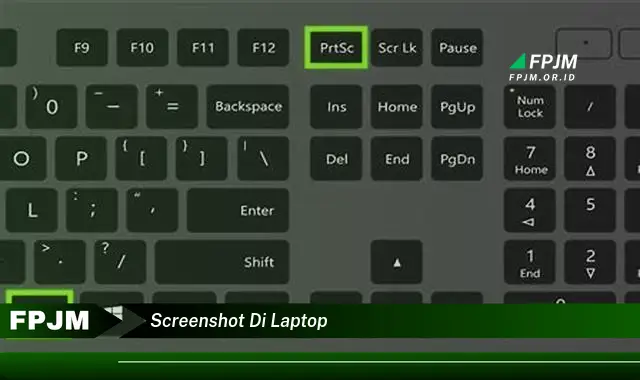 screenshot di laptop