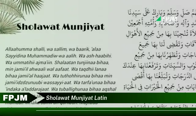 sholawat munjiyat latin