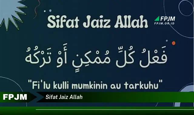 sifat jaiz allah