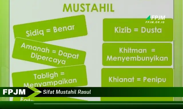 sifat mustahil rasul