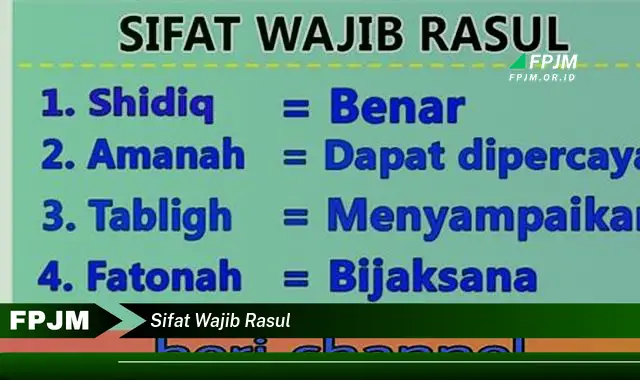 sifat wajib rasul