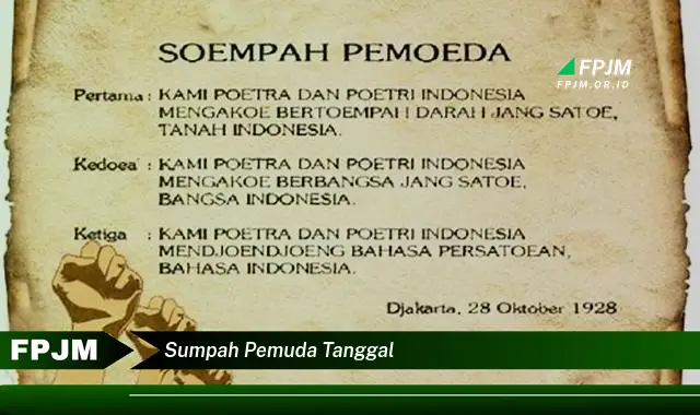 sumpah pemuda tanggal