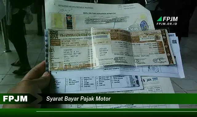 syarat bayar pajak motor