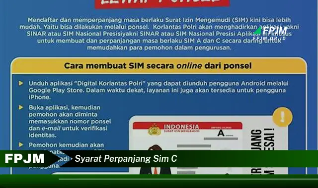 syarat perpanjang sim c