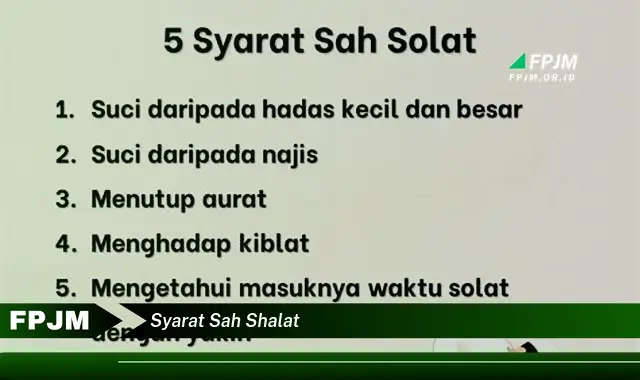 syarat sah shalat