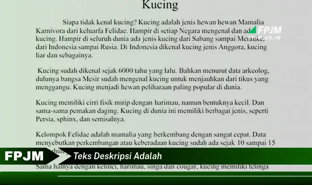 teks deskripsi adalah