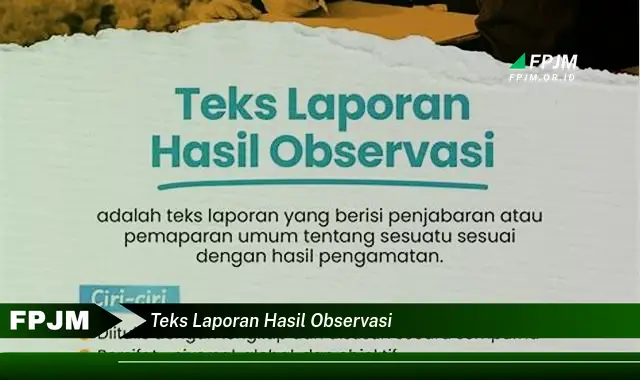 teks laporan hasil observasi