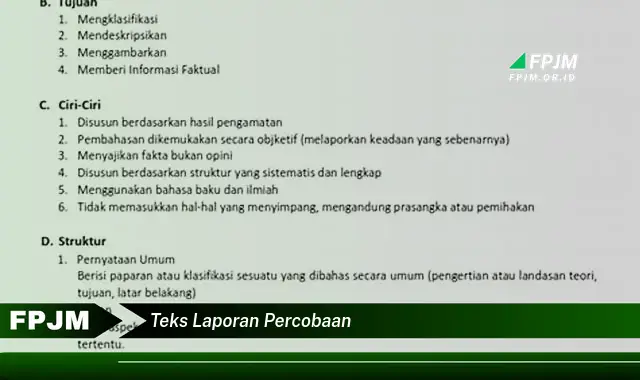 teks laporan percobaan