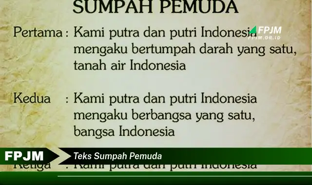 teks sumpah pemuda