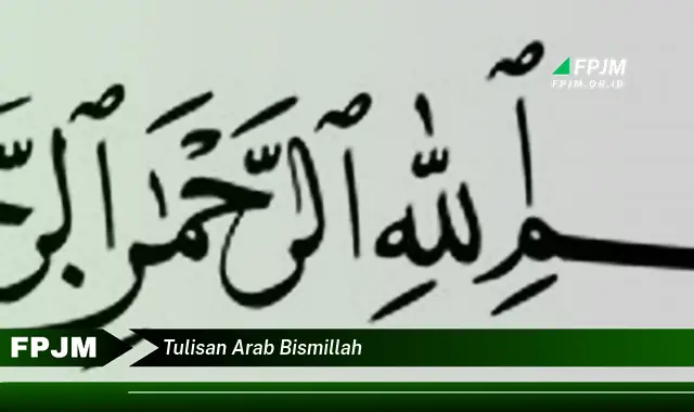 tulisan arab bismillah