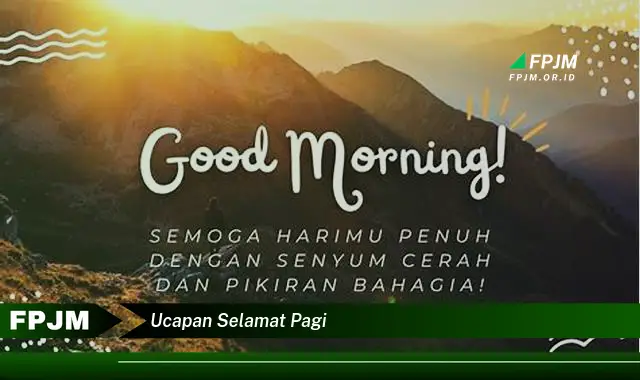 ucapan selamat pagi