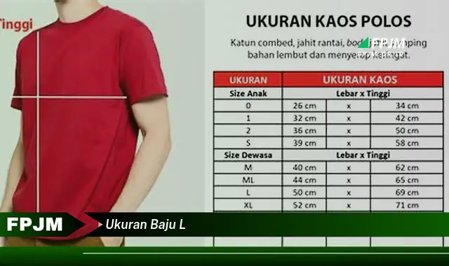 ukuran baju l