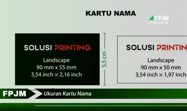 ukuran kartu nama