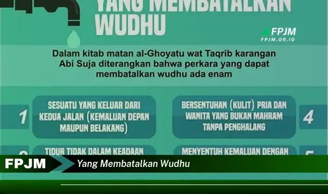 yang membatalkan wudhu