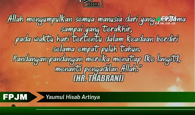 yaumul hisab artinya