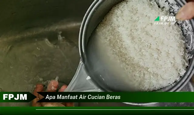 apa manfaat air cucian beras