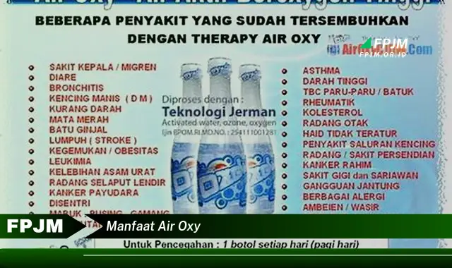 manfaat air oxy manfaat air oxy