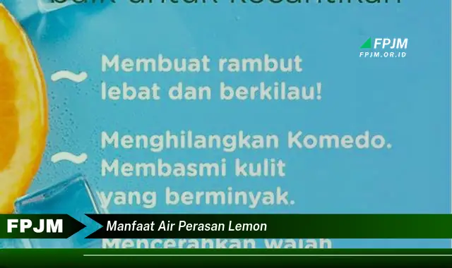 manfaat air perasan lemon manfaat air perasan lemon