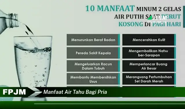 manfaat air tahu bagi pria