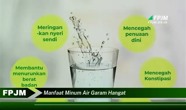 manfaat minum air garam hangat