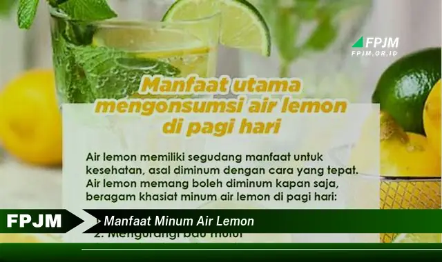 manfaat minum air lemon